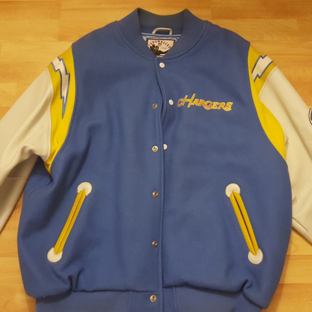 NFL CHARGER men Jacket brand mitchell and ness
